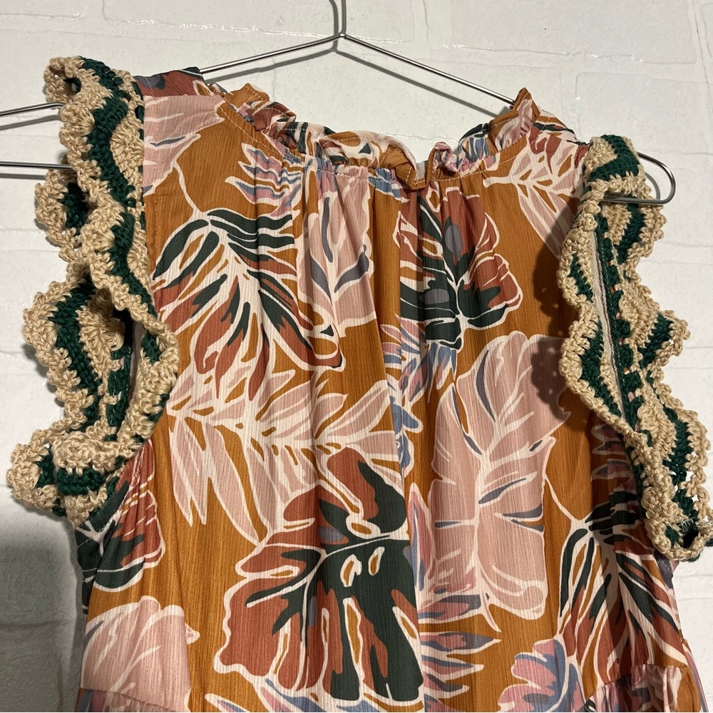 Jacquie the Label Womens Maxi Dress Long Palm Designs Tropical Print Medium - Picture 7 of 8